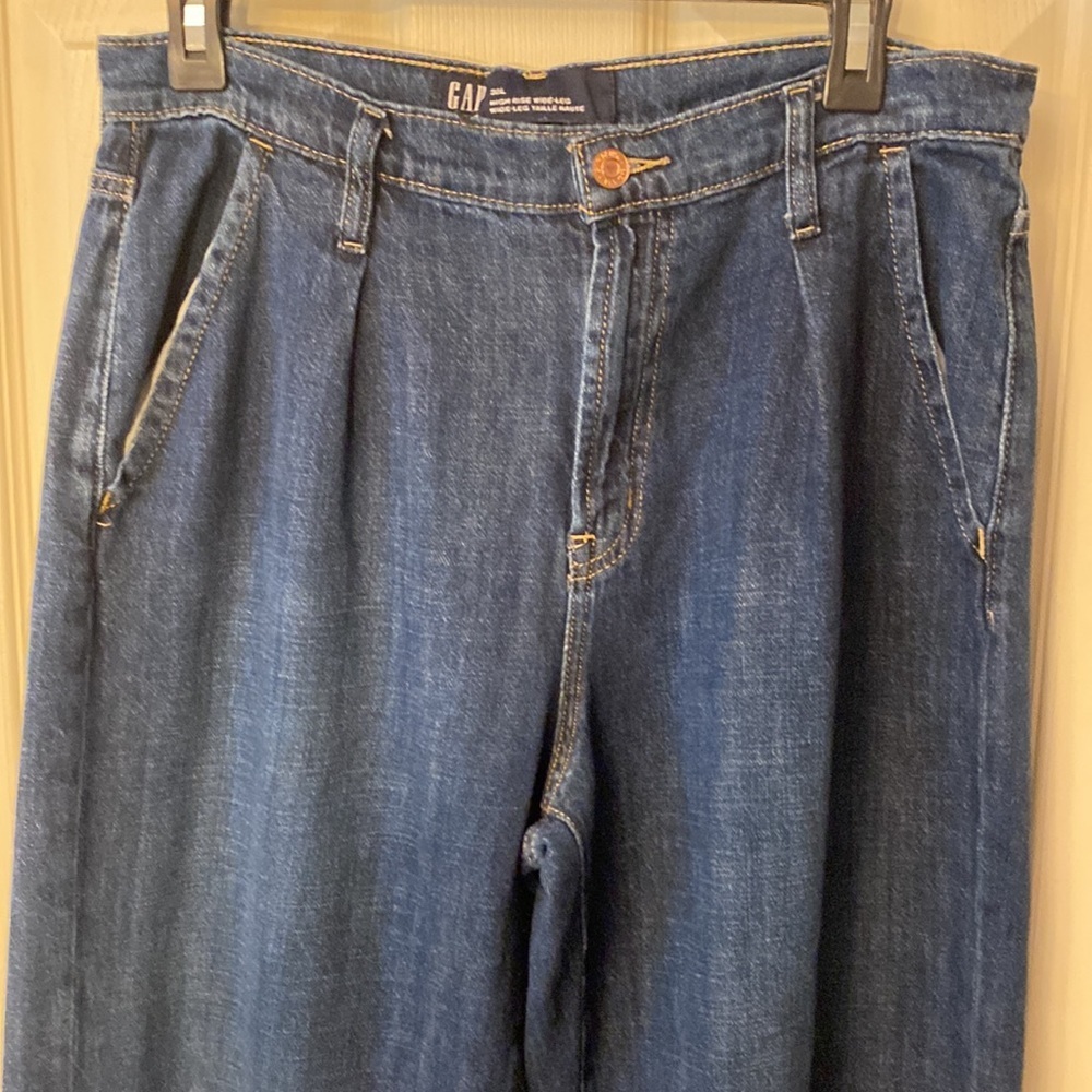 Women’s GAP denim 30L/10 High Rise Wide-Leg preowned jeans. - Picture 2 of 13